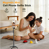 Suport selfie stick 4 în 1 cu grip cameră MagSafe și Bluetooth XO SS25 Pro, Negru