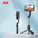 Trepied XO SS13 cu selfie stick si telecomanda Bluetooth, negru