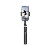 Trepied XO SS13 cu selfie stick si telecomanda Bluetooth, negru