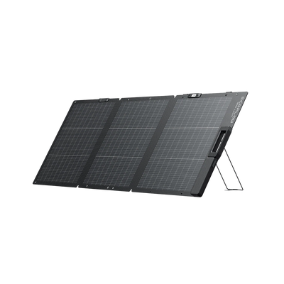 Panou solar portabil EcoFlow 160W NextGen, bifacial, ultra-ușor, Negru