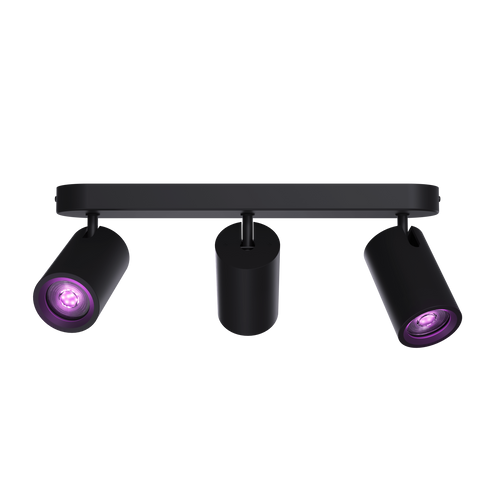 Plafoniera Calex Smart, 3 directii, 3x GU10, 345 lumeni, clasa G, Negru