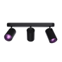 Plafoniera Calex Smart, 3 directii, 3x GU10, 345 lumeni, clasa G, Negru