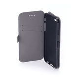 Husa tip carte OEM compatibila cu Sony Xperia M4 Aqua, MagSafe/Magnetic, piele, Negru