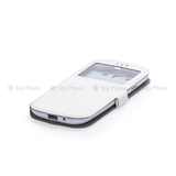Husa tip carte OEM compatibila cu Sony Xperia M4 Aqua, MagSafe/Magnetic, piele, Alb