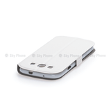 Husa tip carte OEM compatibila cu Sony Xperia M4 Aqua, MagSafe/Magnetic, piele, Alb