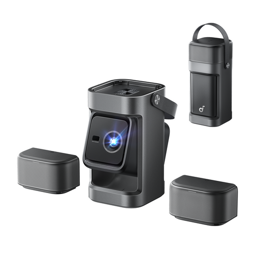 Proiector video Soundcore Nebula P1, 650 Ansi lumeni, 1080P, 20W stereo, Dolby Audio, Negru