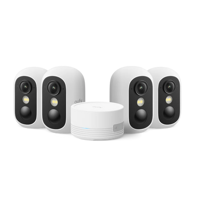 Sistem supraveghere eufyCam C35, IP67, Viziune nocturna color, HomeBase Mini + 4 camere Full HD