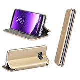 Husa tip carte OEM compatibila cu Galaxy M31s, MagSafe/Magnetic, piele, Alb