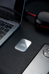 Placute metalice XO Y2 pentru suporturi magnetice auto, set 3 buc, argintiu