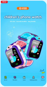 Smartwatch pentru copii XO H100, 2G SIM, Roz