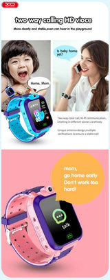 Smartwatch pentru copii XO H100, 2G SIM, Roz