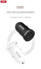 XO 12V 10.5W, 2xUSB-A, white - CC18