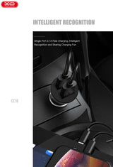 XO 12V 10.5W, 2xUSB-A, white - CC18