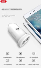 XO 12V 10.5W, 2xUSB-A, white - CC18