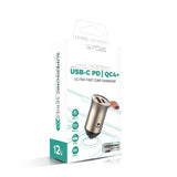 Incarcator auto Nordic 30W USB-C/USB-A, cu cablu USB-C la Lightning 1m