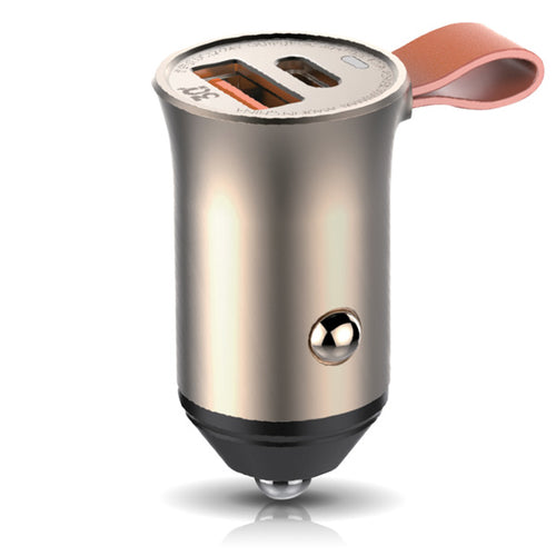 Incarcator auto Nordic 30W USB-C/USB-A, cu cablu USB-C la Lightning 1m