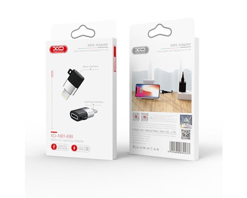 Adaptor XO NB149-B Lightning la Micro-USB – Negru
