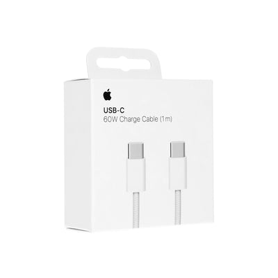 Cablu de date Apple USB-C la USB-C, 1m, 60W, pentru iPhone 15 / 15 Plus / 15 Pro, Alb