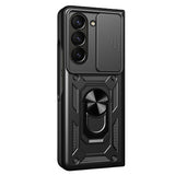 Husa cu inel OEM compatibila cu Galaxy Z Fold 6, Antisoc, silicon, Negru