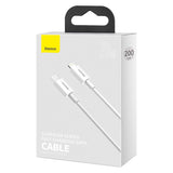 Cablu de date Baseus Type-C la Lightning CATLYS-C02, 2 m, 20W, Alb