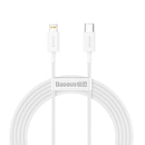 Cablu de date Baseus Type-C la Lightning CATLYS-C02, 2 m, 20W, Alb