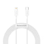 Cablu de date Baseus Type-C la Lightning CATLYS-C02, 2 m, 20W, Alb