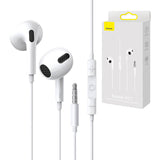 Căști Baseus Encok H17 cu jack 3.5mm, Albe