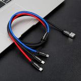 Cablu de date Baseus USB-C la Lightning la Micro-USB la USB-A, 1.2 m