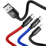 Cablu de date Baseus USB-C la Lightning la Micro-USB la USB-A, 1.2 m