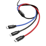 Cablu de date Baseus USB-C la Lightning la Micro-USB la USB-A, 1.2 m