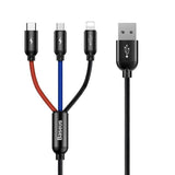 Cablu de date Baseus USB-C la Lightning la Micro-USB la USB-A, 1.2 m