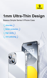 Husa Baseus compatibila cu iPhone 15 Plus, Transparent, TPU, Transparent