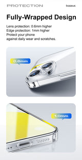 Husa Baseus compatibila cu iPhone 15 Plus, Transparent, TPU, Transparent