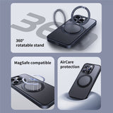 Husa cu Inel Rotativ 360 Folie Baseus Sky Ring MagSafe pentru iPhone 15