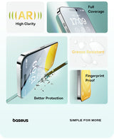 Folie de protectie Sticla securizata Baseus compatibila cu iPhone 15 Plus