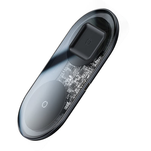 Incarcator Wireless Baseus, 2 In 1 15W 220v Pentru Telefon Si AirPods Wxjk A01 Omax E18b9e