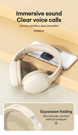 Casti Over-ear Bluetooth Lenovo ThinkPlus TH30 - Bej