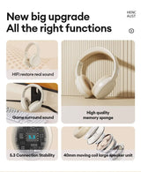 Casti Over-ear Bluetooth Lenovo ThinkPlus TH30 - Bej