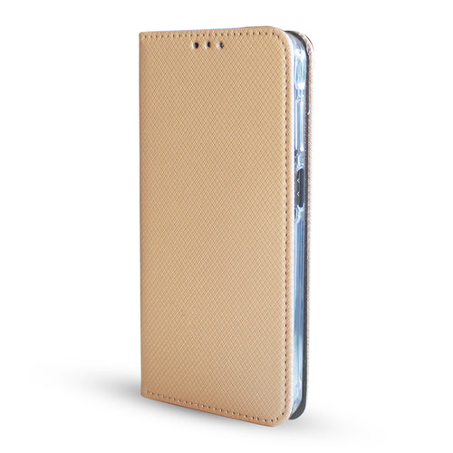Husa tip carte pentru Samsung Galaxy A12, Aurie
