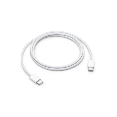 Cablu de date Apple USB-C la USB-C MQKJ3ZM/A pentru iPhone 15 / 15 Plus / 15 Pro, 1m, 60W, Alb