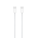 Cablu de date Apple USB-C la USB-C MQKJ3ZM/A pentru iPhone 15 / 15 Plus / 15 Pro, 1m, 60W, Alb