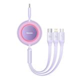 Cablu de date Baseus USB-C la Lightning la Micro-USB, 1.1 m