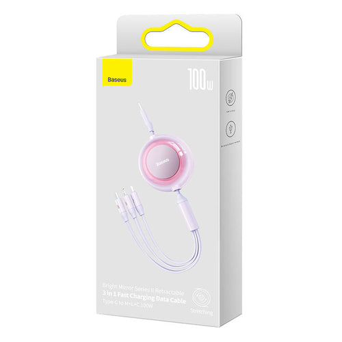 Cablu de date Baseus USB-C la Lightning la Micro-USB, 1.1 m