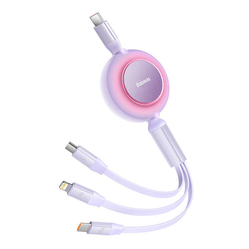 Cablu de date Baseus USB-C la Lightning la Micro-USB, 1.1 m