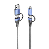 Cablu de date Vention USB-C la Micro-USB la USB-A, 1.0 m