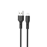 Cablu de date XO NB230 USB-A la Lightning, 1 m, 2.4A, Negru