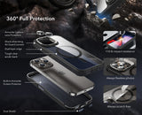 Husa cu inel ESR compatibila cu iPhone 15, Antisoc, acrilic, Negru