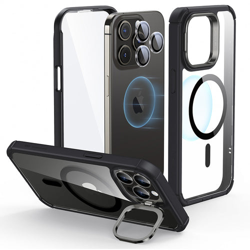 Husa cu inel ESR compatibila cu iPhone 15 Pro Max, Antisoc, acrilic, Negru