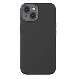 Husa cu inel Baseus compatibila cu iPhone 14 Plus, MagSafe/Magnetic, gel lichid, Negru