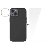 Husa cu inel Baseus compatibila cu iPhone 14 Plus, MagSafe/Magnetic, gel lichid, Negru